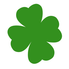 Four leaf clover flat vector