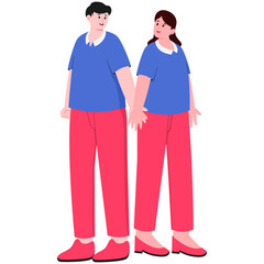 Couple Holding Hands Illustration