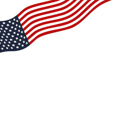 Obraz premium America Flag Corner