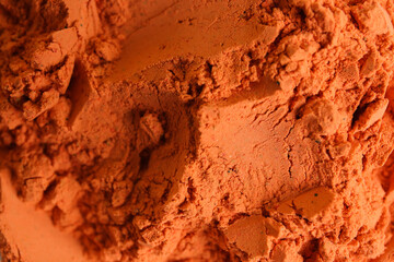 Texture of color powder pigment as background, closeup