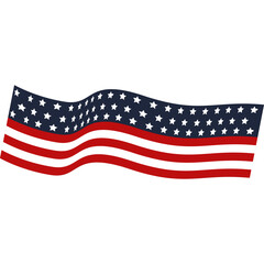 Fototapeta premium America Waving Flag Vector