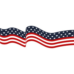 Obraz premium America Waving Flag Vector