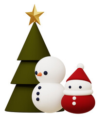 3D素材_クリスマスの置物