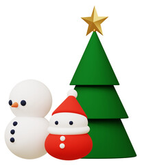 3D素材_クリスマスの置物