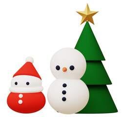 3D素材_クリスマスの置物