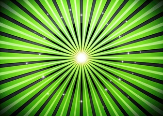 Obraz premium Cartoon Black Rays Vertical Landscape, Green Background, Short Video