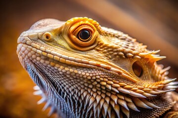 Fototapeta premium Central Bearded Dragon Portrait - Documentary Style
