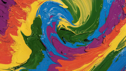 Abstract colorful paint swirl wallpaper background banner 