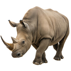 Obraz premium Majestic rhinoceros walking through natural habitat wildlife photography outdoor setting