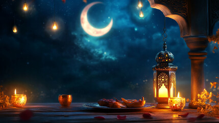 islamic ramadan food background  eid al fitri fasting iftar