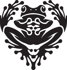 Frog black vector