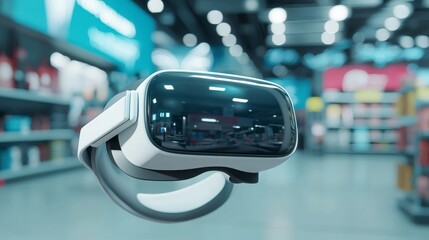 Naklejka premium Immersive Virtual Reality Shopping Experience