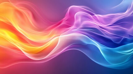 Smooth rainbow hues gradient background, dynamic shadows texture, social media template, minimalistic layout, Generative AI