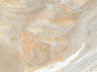 Aerial view of a salt lake around Cunderdin in Western Australia