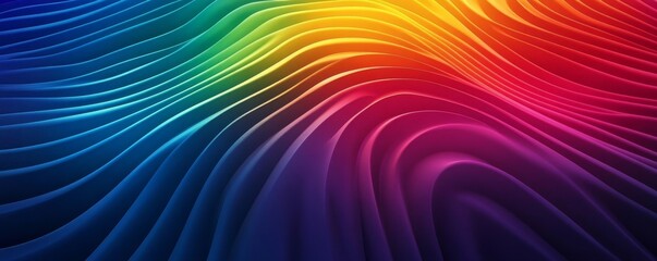 Psychedelic rainbow hues gradient background, holographic shapes texture, social media template, copy space included, Generative AI