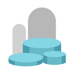 cylinder podium tube circle podium stage