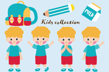 Cute Kids Collection Graphic with Accessories