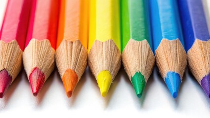 Fototapeta premium Colorful Pencils Close-up Landscape Photography