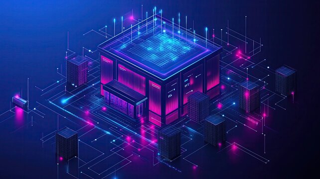 Inventory optimization stock control concept, Warehouse inventory tracking, real-time data flow, 3D illustration