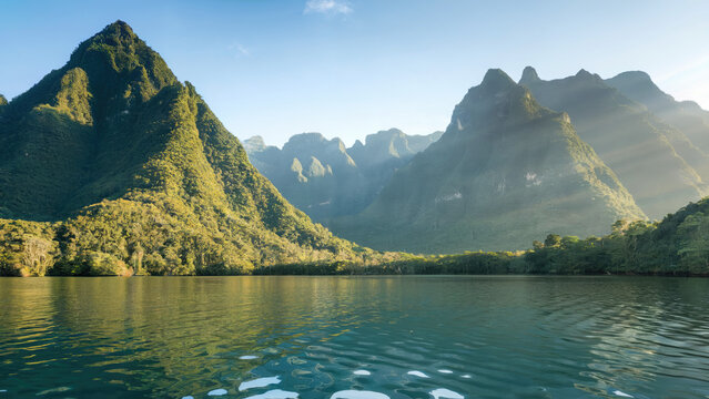lake in the mountains landscape wallpaper background 