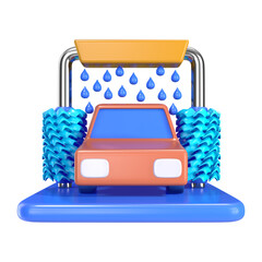 Car Wash 3D Illustration Icon