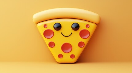 Cute Pizza Slice Illustration