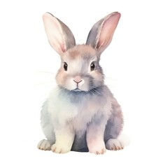 Obraz premium Rabbit frame watercolor rodent mammal animal.