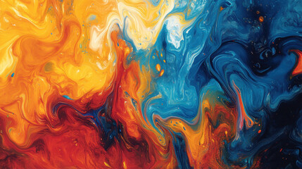 Vibrant abstract fluid art with swirling colors and dynamic patterns