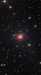 Fototapeta premium mysterious spiral galaxy surrounded by stars in deep space