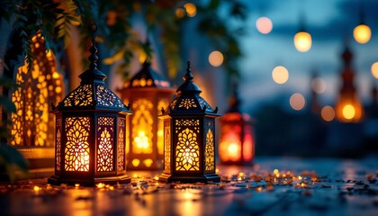 Ramadan Kareem: Illuminated Lanterns and Festive Lights