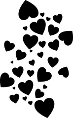 Beautiful Hearts on white background. Invitation Template Background Design, Greeting Card, Poster. Valentine Day. Vector illustration