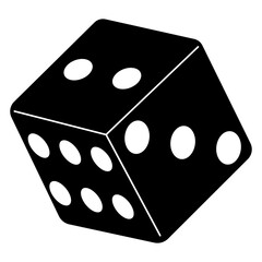 dice silhouette illustration