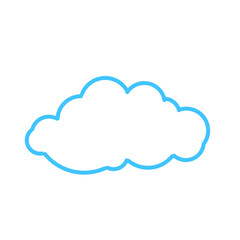 Blue Cloud Outline 