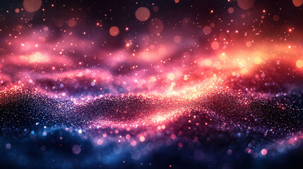 mesmerizing gradient of pink to purple with subtle sparkles creates dreamy atmosphere