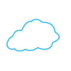 Fototapeta premium Blue Cloud Outline 