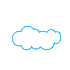 Blue Cloud Outline 