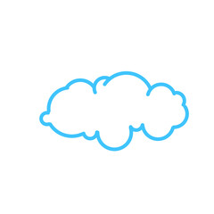 Blue Cloud Outline 
