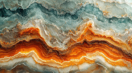 Fototapeta premium Natural stone texture with earthy tones and vibrant layers of color