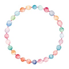 Gem stones circle border necklace bracelet gemstone.