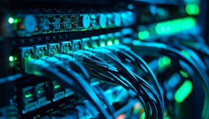 Cloud networking infrastructure showcase data center technology modern close-up it solutions