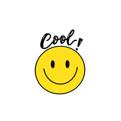 happy smiley face and text