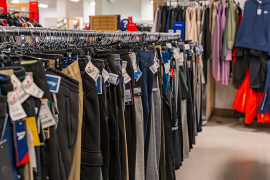 A view of the clothing collection at Marshall's store.