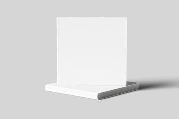 Blank square book mockup