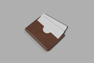 Blank card with wallet mockup