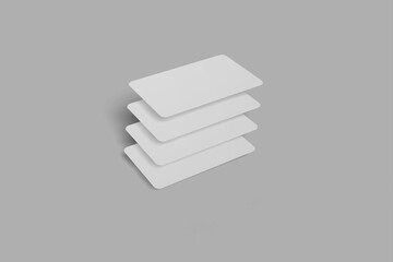 Blank floating card mockup