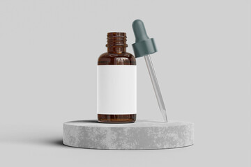 Blank opened dropper mockup