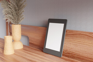 Blank e-book reader devices mockup