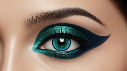 Fototapeta premium close up of eye with makeup