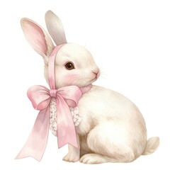 Obraz premium Rabbit illustration watercolor animal.