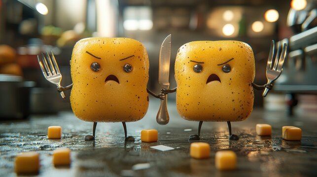 Food Fight: Angry Bread and Cheese